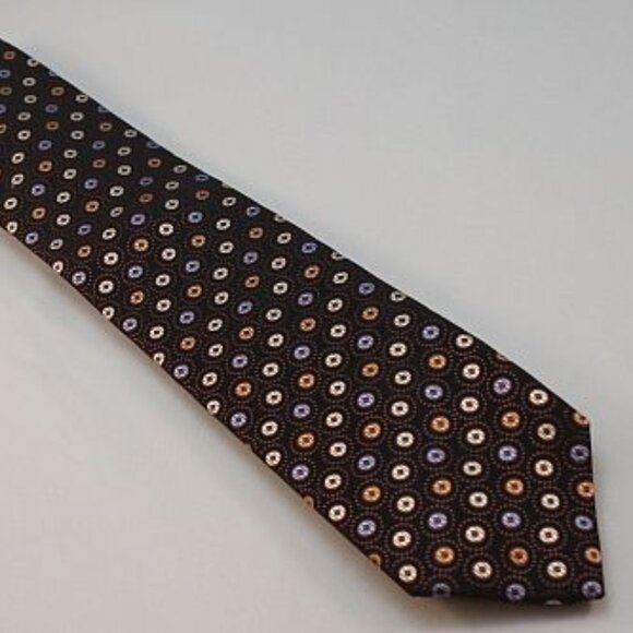 NEW Lanae Joy Silk Tie - Exclusive Private Label -  Brown Blue - Picture 3 of 4